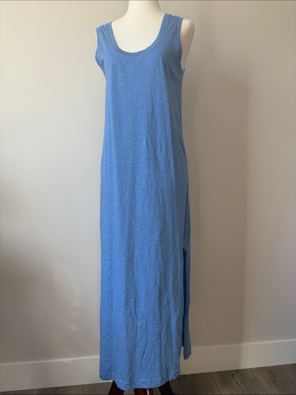 Pact Blue and White Striped Tank Midi Dress